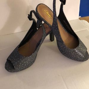 Clark Slingback peep toe heel